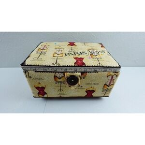 Sewing Basket - Sewing Box - paris Print  Design - Sewing Kit - Storage Box